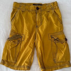 Mini Boden Mustard Yellow Cargo Shorts for Men